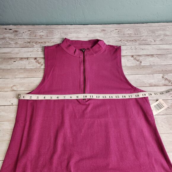 Torrid Foxy Mock Neck Zip Up Tank Berry Size 3X NWT - Picture 5 of 7